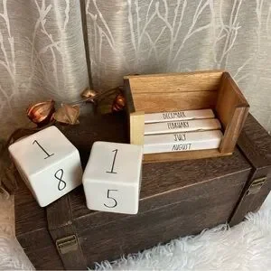 Rae Dunn | Office | Rae Dunn Wooden Perpetual Calendar With White ...